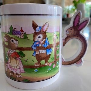 Vintage Antique Collectible Cameron Japan Peter Rabbit Easter Bunny Coffee Mug